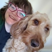 Jennifer selfieing herself with her beautiful doggy