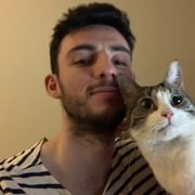 Louis holding his cat